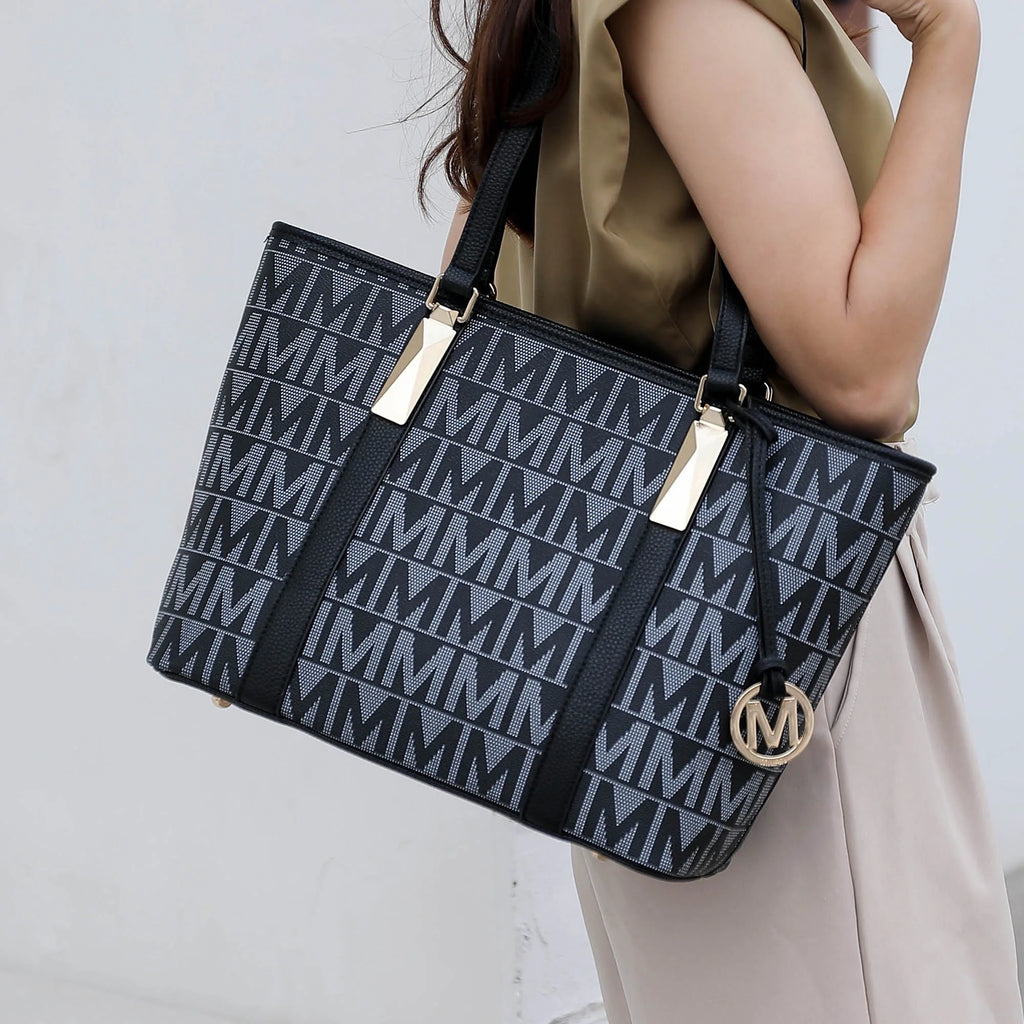 Alexy Women'S Tote Bag, Small Tote Bag, Pouch Purse & Wristlet Wallet Bag 4 Pcs Handbag Set by Mia K - Light Blue